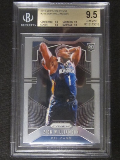2019-20 PANINI PRIZM ZION WILLIAMSON RC GEM 9.5 BECKETT
