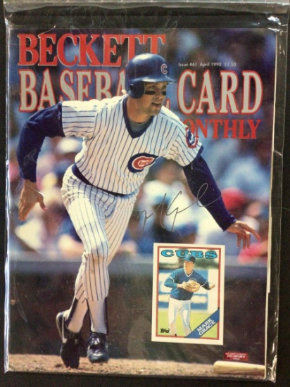 MARK GRACE SIGNED MAGAZINE WITH RED CARPET COA CUBS