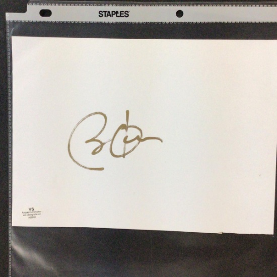 BARACK OBAMA SIGNED WHITE SHEET WITH VS COA PRESIDENTIAL
