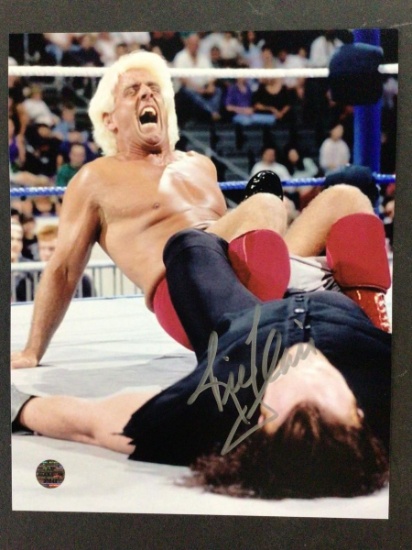 RIC FLAIR SIGNED 8X10 PHOTO WITH ELITE COA