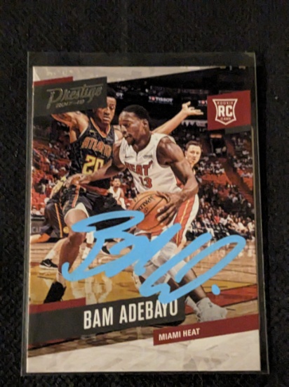 Bam Adebayo autographed card w/coa RC/Rookie