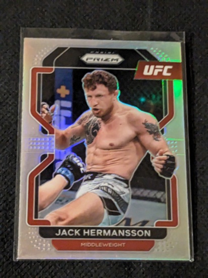 Jack Hermansson 2022 Panini Prizm UFC Silver Prizm Card #135