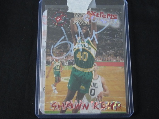 SHAWN KEMP SIGNED TRADING CARD WITH RED CARPET COA SONICS