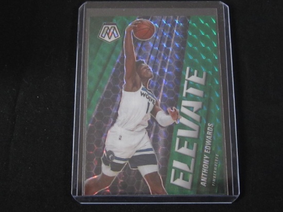 2020-21 MOSAIC ELEVATE ANTHONY EDWARDS RC GREEN MOSAIC PRIZM TIMBERWOLVES