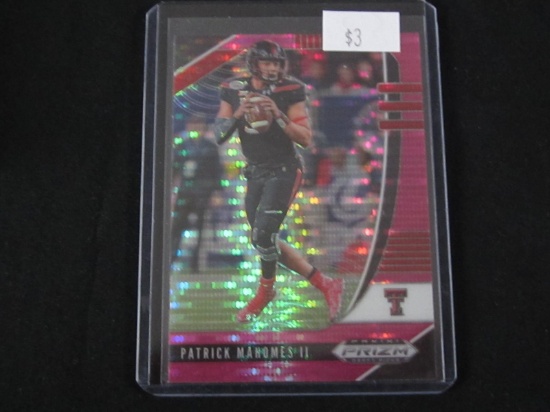 2020 PRIZM DRAFT PICKS PATRICK MAHOMES PINK PULSAR PRIZM TEXAS TECH