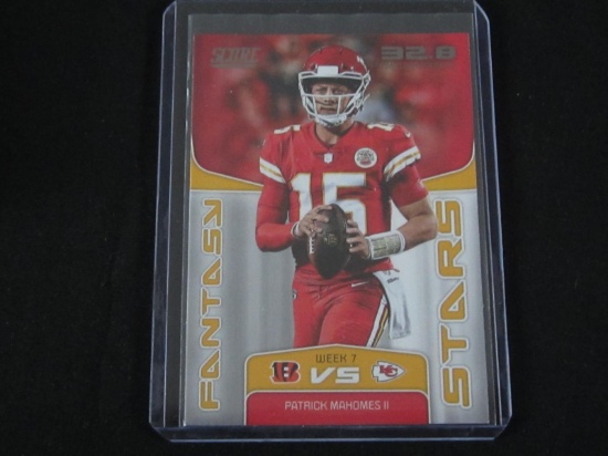 2019 SCORE PATRICK MAHOMES FANTASY STARS CHIEFS