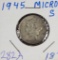 Pair of 1945-S MICRO S Mercury Dimes