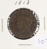 1818 Coronet Cent