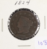 1824 Coronet Cent
