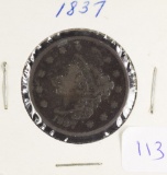 1837 Coronet Cent