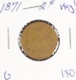 1871 Two Cent KEY