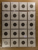20 Jefferson Nickels, including 8 war nickels