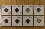Lot of 8 Proof Silver Roosevelt Dimes