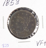 1853 Braided Hair Cent