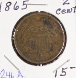 Pair of Two Cents, 1865 and 1867