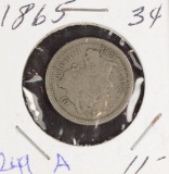 Pair of Three Cent Nickels, 1865, 1866