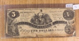 Confederate States Sept 1861 $5 CS36