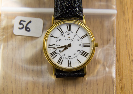 Movado Quartz Wristwatch Art Deco Revival
