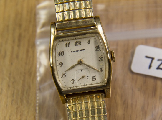 Longines 17 jewel wristwatch runs gold filled