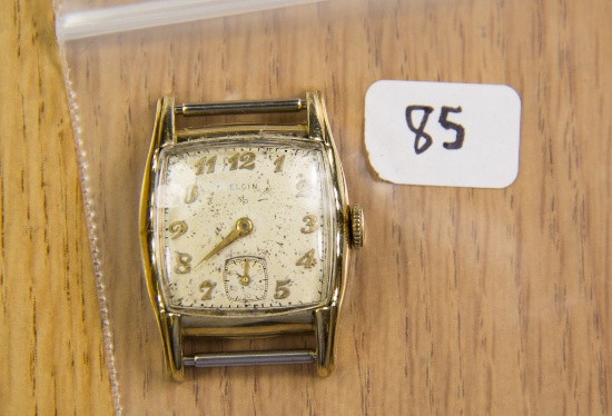 Elgin wristwatch durapower mainspring Dial has aging.