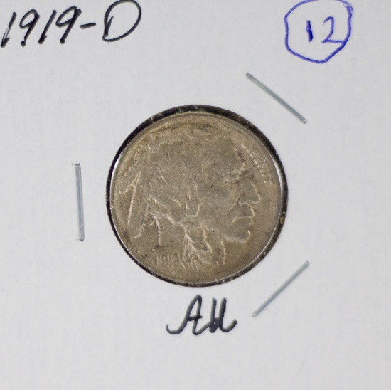 1919-D Indian Head Nickel