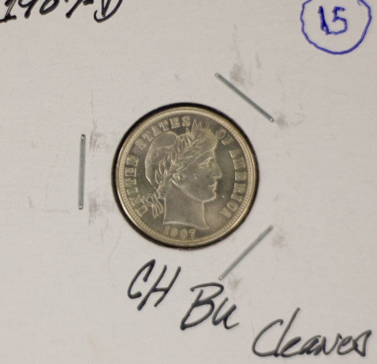 1907-D Barber Dime