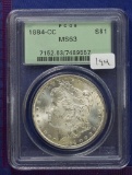 1884-CC Morgan Dollar MS 63 PCGS