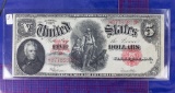 1907 $5 US Note Speelman-White