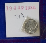 3 COINS: GEM BU War Nickels 1944 PDS