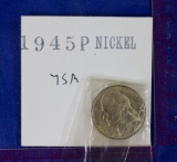 3COINS: GEM BU War Nickels 1945 PDS