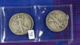 3 COINS: 1934 PDS Walking Liberty Half Dollars