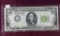 1934 $100 Kansas City FRN Lt Green Seal Low Serial Number