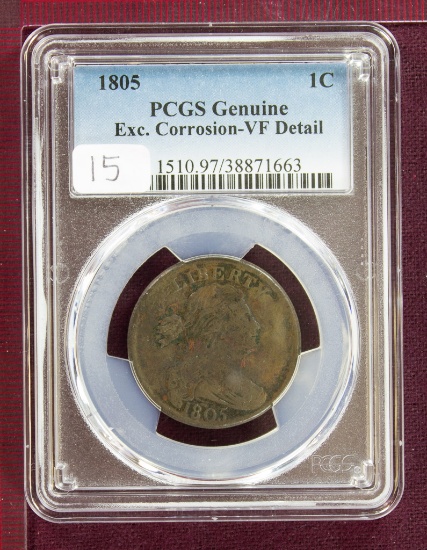 1805 Draped Bust Large Cent PCGS VF Details