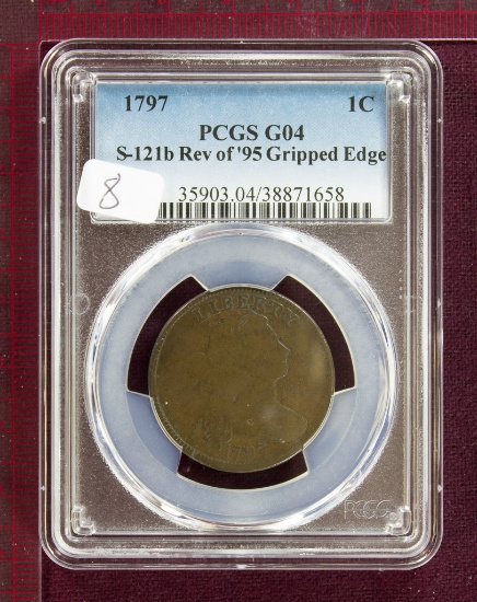 1797 Draped Bust Large Cent S-121b Rev. of '95 PCGS G04