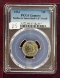 1833 Capped Bust Dime PCGS AU Details