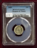 1889 Seated Liberty Dime PCGS AU Details