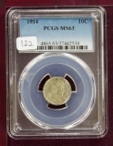 1914 Barber Dime PCGS MS63