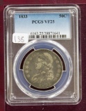 1833 Capped Bust Half Dollar PCGS VF25