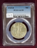 1945-D Walking Liberty Half Dollar PCGS AU55