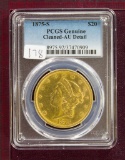 1875-S 20 Dollar Liberty Double Eagle GOLD PCGS AU Details