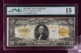 $20 1922 Gold Certificate Fr. 1187 PMG F15 Trimmed