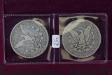 Lot of 2:1882 and 1883 Morgan Dollars