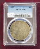 1887 Morgan Dollar PCGS MS61