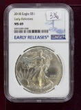 2018 Silver Eagle NGC MS 69 Early Releases