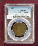 1836 Coronet Large Cent PCGS VF Details