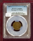 KEY 1877 Indian Cent PCGS VG Details