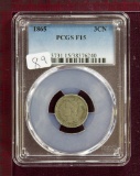 1865 Three Cent Nickel PCGS F15