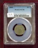 1869 Shield Nickel PCGS VF30