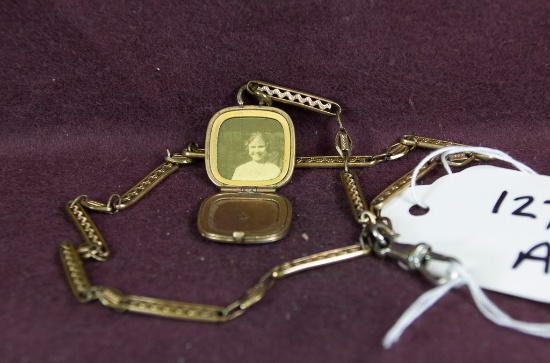 YGF Watch chain with locket 13"