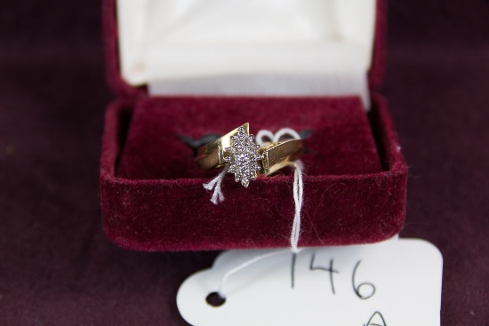 10K Gold and diamond ring